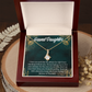 To My Granddaughter Believe in Yourself Alluring Ribbon Necklace Message Card-Express Your Love Gifts