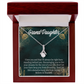 To My Granddaughter Believe in Yourself Alluring Ribbon Necklace Message Card-Express Your Love Gifts