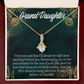 To My Granddaughter Believe in Yourself Alluring Ribbon Necklace Message Card-Express Your Love Gifts