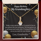 To My Granddaughter Birthday Card For Granddaughter Alluring Ribbon Necklace Message Card-Express Your Love Gifts