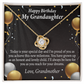 To My Granddaughter Birthday Card For Granddaughter From Grandma Infinity Knot Necklace Message Card-Express Your Love Gifts