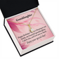 To My Granddaughter Birthday Granddaughter Alluring Ribbon Necklace Message Card-Express Your Love Gifts