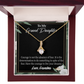 To My Granddaughter Encouragement from Grandma Alluring Ribbon Necklace Message Card-Express Your Love Gifts