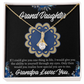 To My Granddaughter Encouragement from Grandpa Alluring Ribbon Necklace Message Card-Express Your Love Gifts