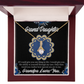 To My Granddaughter Encouragement from Grandpa Alluring Ribbon Necklace Message Card-Express Your Love Gifts