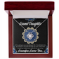 To My Granddaughter Encouragement From Grandpa Infinity Knot Necklace Message Card-Express Your Love Gifts