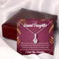 To My Granddaughter Every Time Alluring Ribbon Necklace Message Card-Express Your Love Gifts