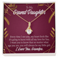 To My Granddaughter Every Time Alluring Ribbon Necklace Message Card-Express Your Love Gifts