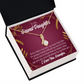 To My Granddaughter Every Time Alluring Ribbon Necklace Message Card-Express Your Love Gifts