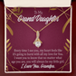 To My Granddaughter Every Time Alluring Ribbon Necklace Message Card-Express Your Love Gifts