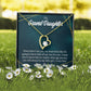 To My Granddaughter Every Time Grandpa Sees You Forever Necklace w Message Card-Express Your Love Gifts