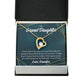To My Granddaughter Every Time Grandpa Sees You Forever Necklace w Message Card-Express Your Love Gifts