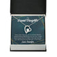 To My Granddaughter Every Time Grandpa Sees You Forever Necklace w Message Card-Express Your Love Gifts