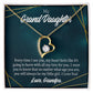 To My Granddaughter Every Time Grandpa Sees You Forever Necklace w Message Card-Express Your Love Gifts