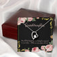 To My Granddaughter Extra Share of Love Forever Necklace w Message Card-Express Your Love Gifts