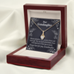 To My Granddaughter For Brave and Smart Granddaughter Alluring Ribbon Necklace Message Card-Express Your Love Gifts