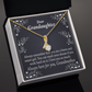 To My Granddaughter For Brave and Smart Granddaughter Alluring Ribbon Necklace Message Card-Express Your Love Gifts