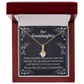 To My Granddaughter For Brave and Smart Granddaughter Alluring Ribbon Necklace Message Card-Express Your Love Gifts