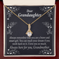 To My Granddaughter For Brave and Smart Granddaughter Alluring Ribbon Necklace Message Card-Express Your Love Gifts