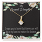 To My Granddaughter Forever in My Heart Alluring Ribbon Necklace Message Card-Express Your Love Gifts