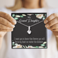 To My Granddaughter Forever in My Heart Alluring Ribbon Necklace Message Card-Express Your Love Gifts