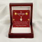 To My Granddaughter Granddaughter Christmas Card Alluring Ribbon Necklace Message Card-Express Your Love Gifts