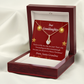To My Granddaughter Granddaughter Christmas Card Alluring Ribbon Necklace Message Card-Express Your Love Gifts