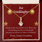To My Granddaughter Granddaughter Christmas Card Alluring Ribbon Necklace Message Card-Express Your Love Gifts