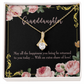 To My Granddaughter Granddaughter Gift Alluring Ribbon Necklace Message Card-Express Your Love Gifts