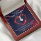 To My Granddaughter GrandDaughter in My Heart Alluring Ribbon Necklace Message Card-Express Your Love Gifts