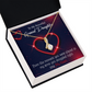 To My Granddaughter GrandDaughter in My Heart Alluring Ribbon Necklace Message Card-Express Your Love Gifts