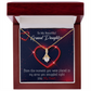 To My Granddaughter GrandDaughter in My Heart Alluring Ribbon Necklace Message Card-Express Your Love Gifts