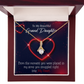 To My Granddaughter GrandDaughter in My Heart Alluring Ribbon Necklace Message Card-Express Your Love Gifts
