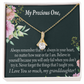To My Granddaughter Granddaughter Inspirational Message from Grandma Alluring Ribbon Necklace Message Card-Express Your Love Gifts