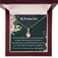 To My Granddaughter Granddaughter Inspirational Message from Grandma Alluring Ribbon Necklace Message Card-Express Your Love Gifts