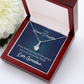 To My Granddaughter Granddaughter is my World Alluring Ribbon Necklace Message Card-Express Your Love Gifts
