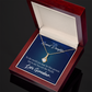 To My Granddaughter Granddaughter is my World Alluring Ribbon Necklace Message Card-Express Your Love Gifts