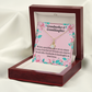To My Granddaughter Granddaughter Special Bond Necklace Alluring Ribbon Necklace Message Card-Express Your Love Gifts