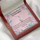 To My Granddaughter Granddaughter Special Bond Necklace Alluring Ribbon Necklace Message Card-Express Your Love Gifts