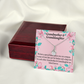 To My Granddaughter Granddaughter Special Bond Necklace Alluring Ribbon Necklace Message Card-Express Your Love Gifts