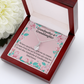 To My Granddaughter Granddaughter Special Bond Necklace Alluring Ribbon Necklace Message Card-Express Your Love Gifts
