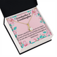 To My Granddaughter Granddaughter Special Bond Necklace Alluring Ribbon Necklace Message Card-Express Your Love Gifts