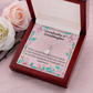 To My Granddaughter Granddaughter Special Bond Necklace Alluring Ribbon Necklace Message Card-Express Your Love Gifts