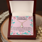 To My Granddaughter Granddaughter Special Bond Necklace Alluring Ribbon Necklace Message Card-Express Your Love Gifts