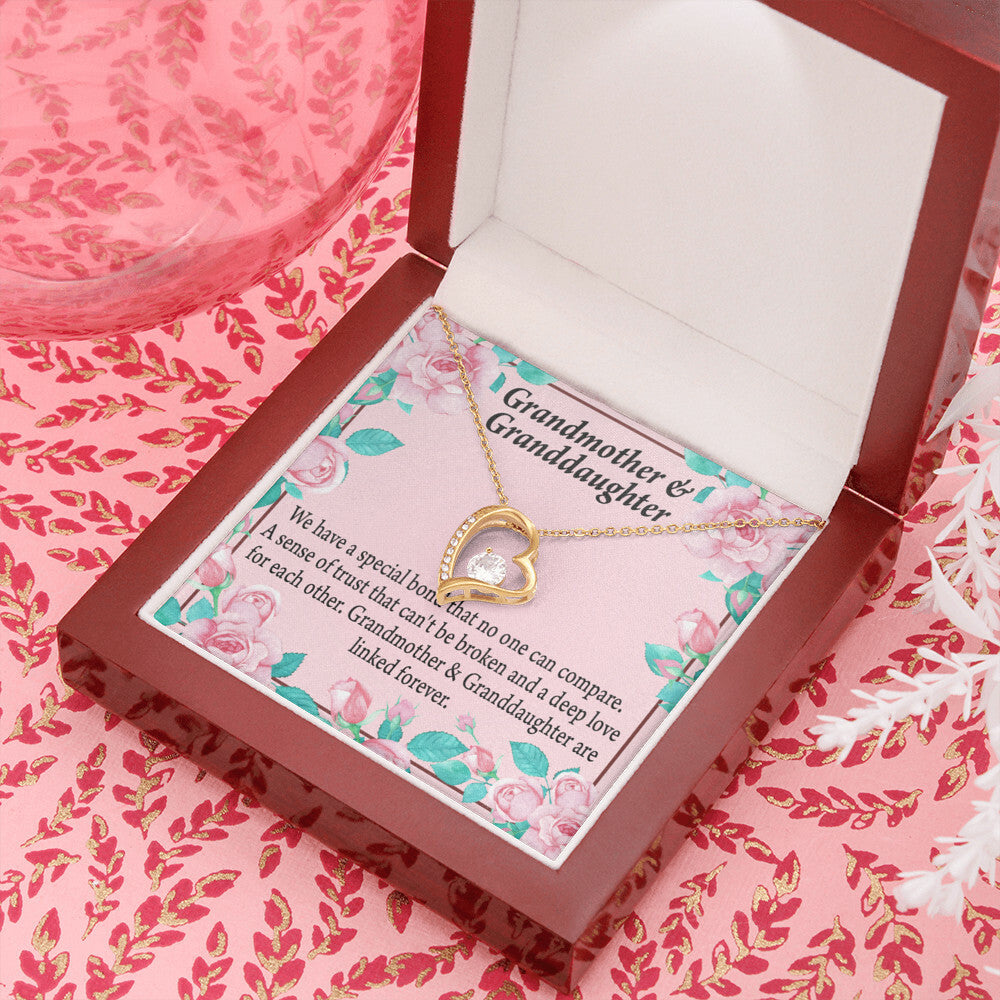 To My Granddaughter Granddaughter Special Bond Necklace Forever Necklace w Message Card-Express Your Love Gifts