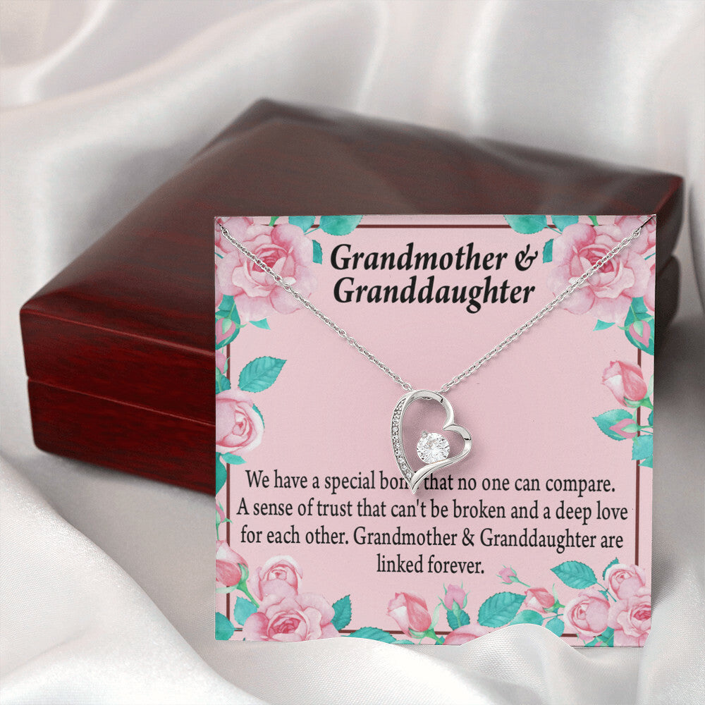 To My Granddaughter Granddaughter Special Bond Necklace Forever Necklace w Message Card-Express Your Love Gifts