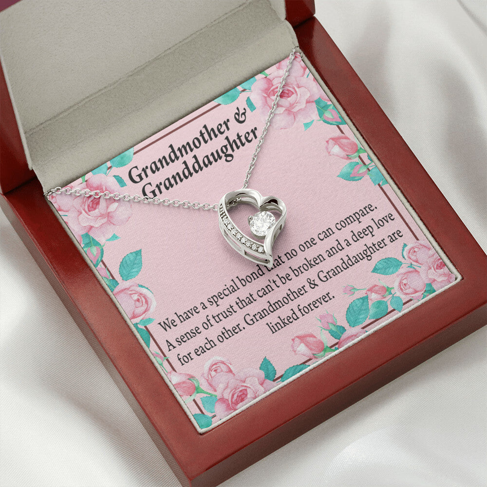 To My Granddaughter Granddaughter Special Bond Necklace Forever Necklace w Message Card-Express Your Love Gifts