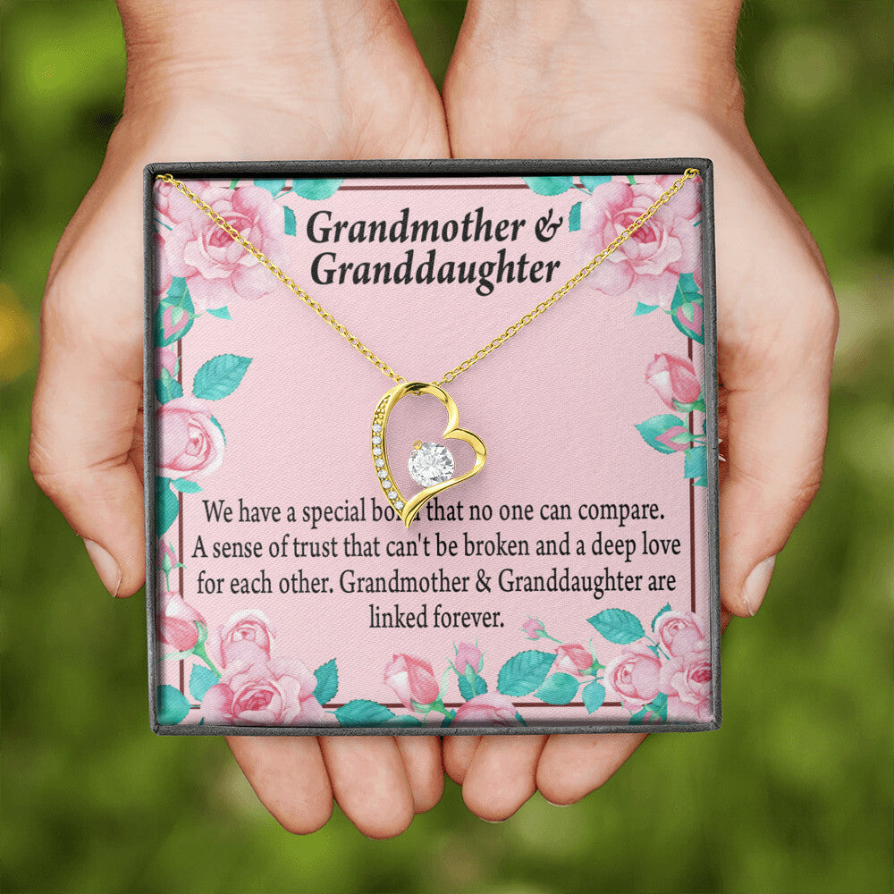To My Granddaughter Granddaughter Special Bond Necklace Forever Necklace w Message Card-Express Your Love Gifts