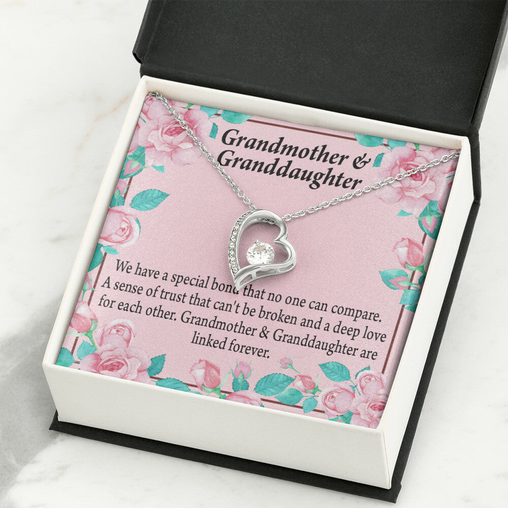 To My Granddaughter Granddaughter Special Bond Necklace Forever Necklace w Message Card-Express Your Love Gifts