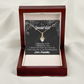 To My Granddaughter Grandma Adores You Alluring Ribbon Necklace Message Card-Express Your Love Gifts